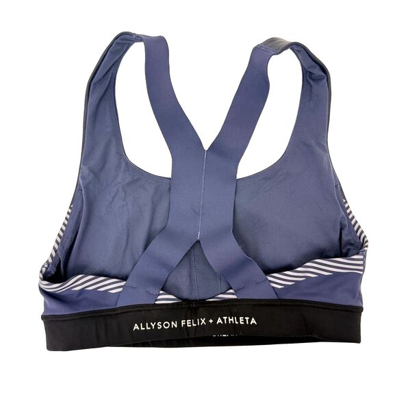 ATHLETA x ALLYSON FELIX Ultimate Legend Sports Bra XS Racerback Blue EUC A4 - Picture 3 of 5